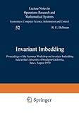 Image de Invariant Imbedding: Proceedings of the Summer Workshop on Invariant Imbedding held at the University of Southern California, June – August 1970 (Le