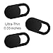 Nano shield S1 Webcam Cover, 0.03in Ultra Thin Web Camera Cover for Computer, Laptop, iMac, MacBook Pro, Smartphone, Slider Camera Blocker Protect Privacy Sliding Design (3 Packs, Black)