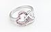 Qiyun New Arrival Heart To Heart Diamond Crystal Ring Women Finger Ring