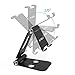 Portable Foldable Phone Holder Stand - Yotece (2017 New Design) Plastic Cell Phone Stand, Tablet Stand, Heavy-Duty, Dual Multi-Angle Adjustable for iPhone, iPad, Tablets, Macbook, Laptops, Black