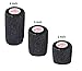 Vet Wrap Rap Tape (Black) (Single) (2 Inch x 15 feet) Self Adhesive Adherent Adhering Cohesive Flex Self Stick Bandage Grip Roll Dog Cat Pet Horse