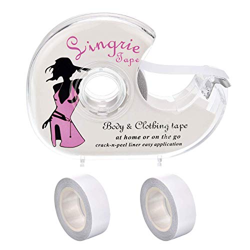 Body Tape Fashion Lingerie Tape Bra Double Sided Tape Clothing Dress Separator Strong Adhesive for Dress Secret Bra Wedding Prom (3 pack)