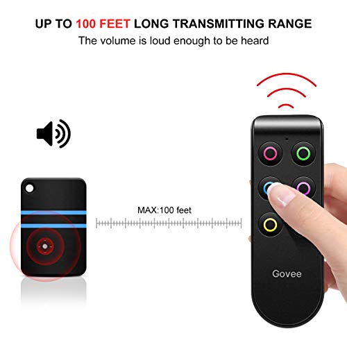 Key Finder, Govee Wireless RF Item Locator Item Tracker with Remote, 1 RF Transmitter and 6 Receivers for Car Keys Pets Purse - Wireless Key RF Locator, Wallet Tracker, Wall Mounted Version