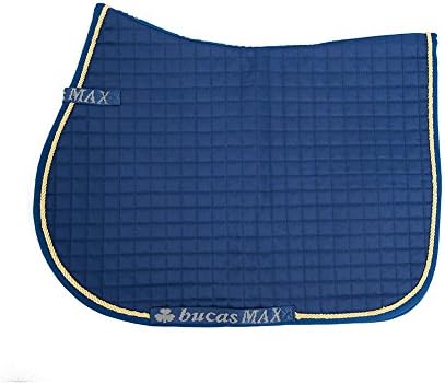 Bucas Max Jumping Saddle Pad One Size Navy Gold