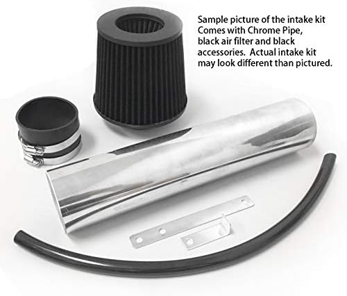 Air Intake Filter System works with 2012 2013 2014 2015 2016 Jeep Grand Cherokee SRT8 with 6.4L V8 Engine (Black Filter & Accessories)