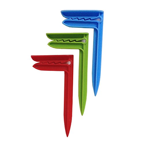 Wenosda Beach Towel Clips Blanket Picnic Fasten Pegs Set for Camping Travel & Beach Day (green + blue) - Thumbnail 3