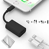 First2savvv iPhone 7 Lightning Adapter & Splitter, Dual Lightning Headphone Audio & Charge Adapter for iPhone 7 / 7 Plus, Compatible for iOS 10.3 + Cleaning cloth XX-USB-I7-GG01