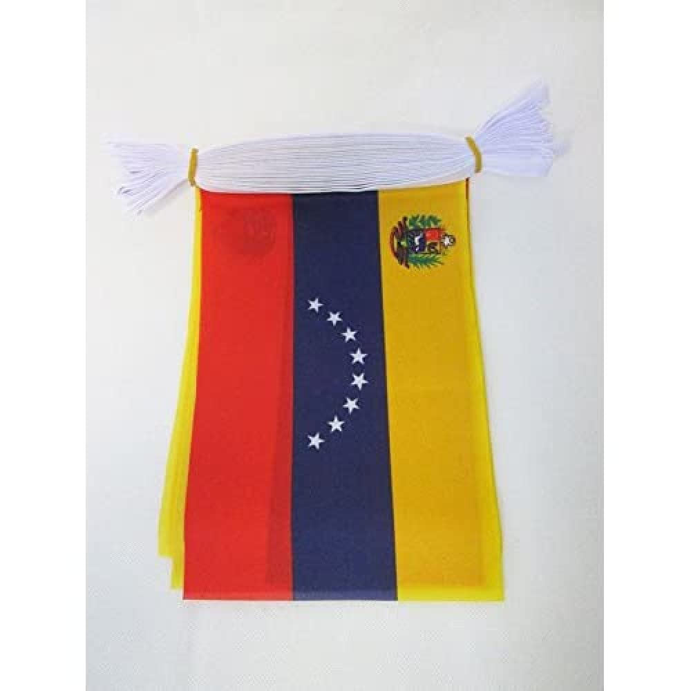 AZ FLAG Venezuela Bunting Flag, 20 Ft Garland with 20 Small Venezuelan Flags 8'' x 6'', 100% Polyester String Pennant, 6 meters — image 1