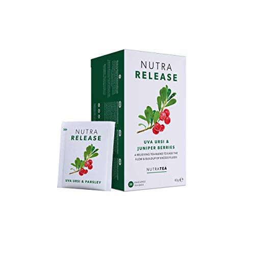 Nutra Tea NUTRARELEASE, Blasen und Nierentee für natürliche Entwässerung, Harntee ideal bei Blasenentzündung, Blasentee, 20 wiederverwendbare Teebeutel, Krätuertee mit Bärentraube & Brennnessel