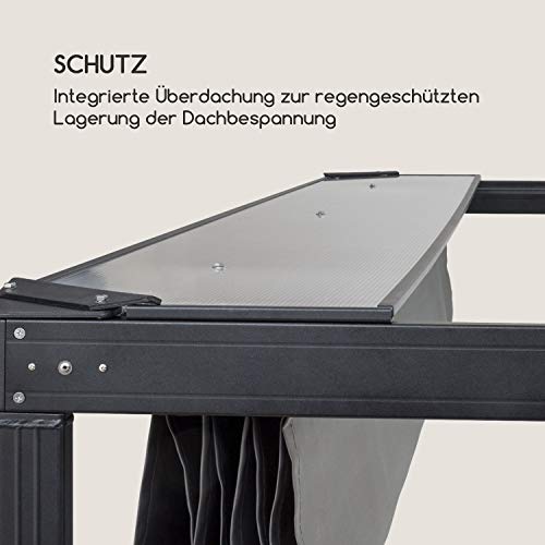 blumfeldt Pantheon Remote Shade Pavillon Pergola - Terrassendach, Aluminiumkantrohr, überdachte Fläche: 3 x 3 m… – Bild 8