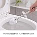 Toilet Brush And Holder Stainless Steel, HOMTOYOU Length Handle Toilet Bowl Brush Scrubber Set With Durable Bristles And Sturdy Stand For Toilet And Bathroom (White And Black 2 Pack)