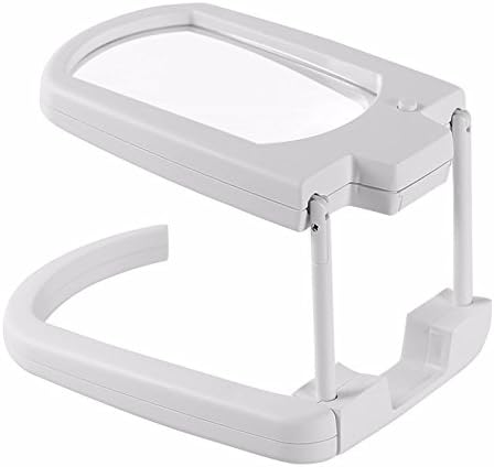 Lighted Hand Magnifying Glass Visor Magnifier with Stand and Light Hands Free 3X for Reading Books,Inspection,Hobby