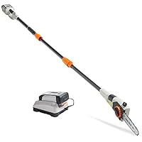 VonHaus 40V Max 8" Cordless Pole Saw with Telescopic Pole for Cutting Branches - 4.0Ah Lithium-Ion Battery and Charger Kit Included