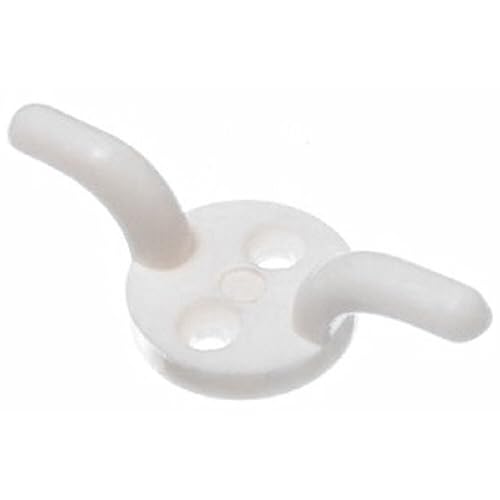 CLEAT HOOK ROMAN BLIND CORD HOOK WHITE PLASTIC 50MM 2 INCH ( pack of 4