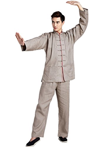 Shanghai Story Martial Arts Men's Tai Chi Uniform Linen Kung Fu Suit(01,3XL)