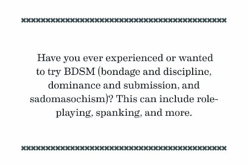 [- 100 Questions about Sex: Get the Conversation Started -]