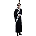 KUFEIUP Men's Ancient Chinese Hanfu Dress Long Robe Traditional Cosplay Costume