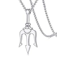 Amazing21 Pendant Necklace for Men Stainless Steel Pirate Fantasy Once Upon A Time Movies Jewelry