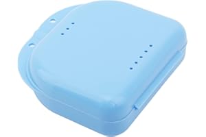 U-M Retainer Case Mouth Guard Case Orthodontic Dental Retainer Box Denture Storage Container,Blue as shown