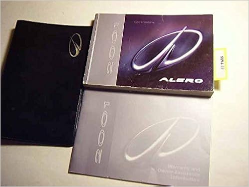 2001 Oldsmobile Alero Owners Manual With Case Book Set Oldsmobile Amazon Com Books