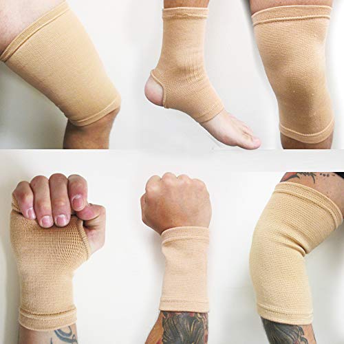 QNP RRG 12Pc Support Braces Set Ankle Knee Wrist Elbow Palm Compression Pain Relief Wrap