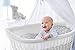 Bear's Little Fish 3-Pack of Moses Basket Sheets |100% Hypoallergenic Jersey Cotton |Gender Neutral Grey and White for Baby boy or Girl |Fitted Crib Sheets for Oval, Hourglass and Rectangular Mattress