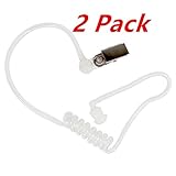 2 X FANVERIM Snap On Replacement Acoustic Tube for Two-Way Radio Audio Headset Kit (2 Pack)