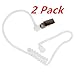 2 X FANVERIM Snap On Replacement Acoustic Tube for Two-Way Radio Audio Headset Kit (2 Pack)