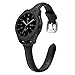 Wearlizer Leather Band Compatible with Samsung Galaxy Watch 42mm（20mm Width Womens Mens,Genuine Leather Replacement Strap for Galaxy Active 40mm/Active 2 /Gear S2 Classic/Gear Sport(42 mm Black)