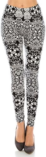 The Leggings Gallery Women's Printed Fashion Leggings Ultra Soft Solid & Patterned - Regular/Plus Sizes