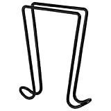 Officemate OIC Wire Cubicle Hooks, Two Sides, Fits Partitions Up to 2.5-Inch, Black (22008)