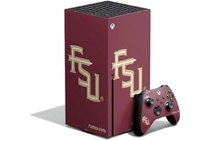 Skinit Decal Gaming Skin Compatible with Xbox Series X Bundle - Officially Licensed Florida State FSU Seminoles Maroon Design