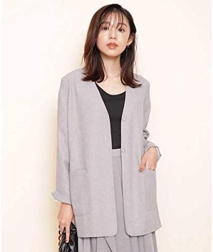 Amazon ナノ ユニバース レディース Nano Universe ノーカラージャケット グレー 36 コート ジャケット 通販