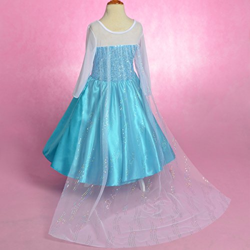 Dressy Daisy Girls' Princess Elsa Costume Fancy Party Dresses w/ Train Size 3T