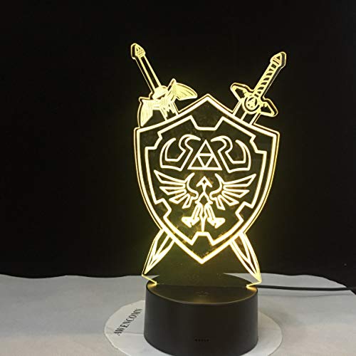 3d Lamp The Legend Of Zelda Kids Night Light Led Bedside luminaria Colorful Nightlight Childrens Table Lamp RGB