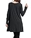 Sanifer Women's Lace Long Sleeve Tops Long Tunic Blouses Shirts for Leggings Dresses(Large, Black)