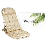 Rattan Folding, Portable Beach Chair, Wicker, Cane, Bamboo Lounger. Rattan Lawn, Floor, Pool Lounger, sunbed, Deck Chair