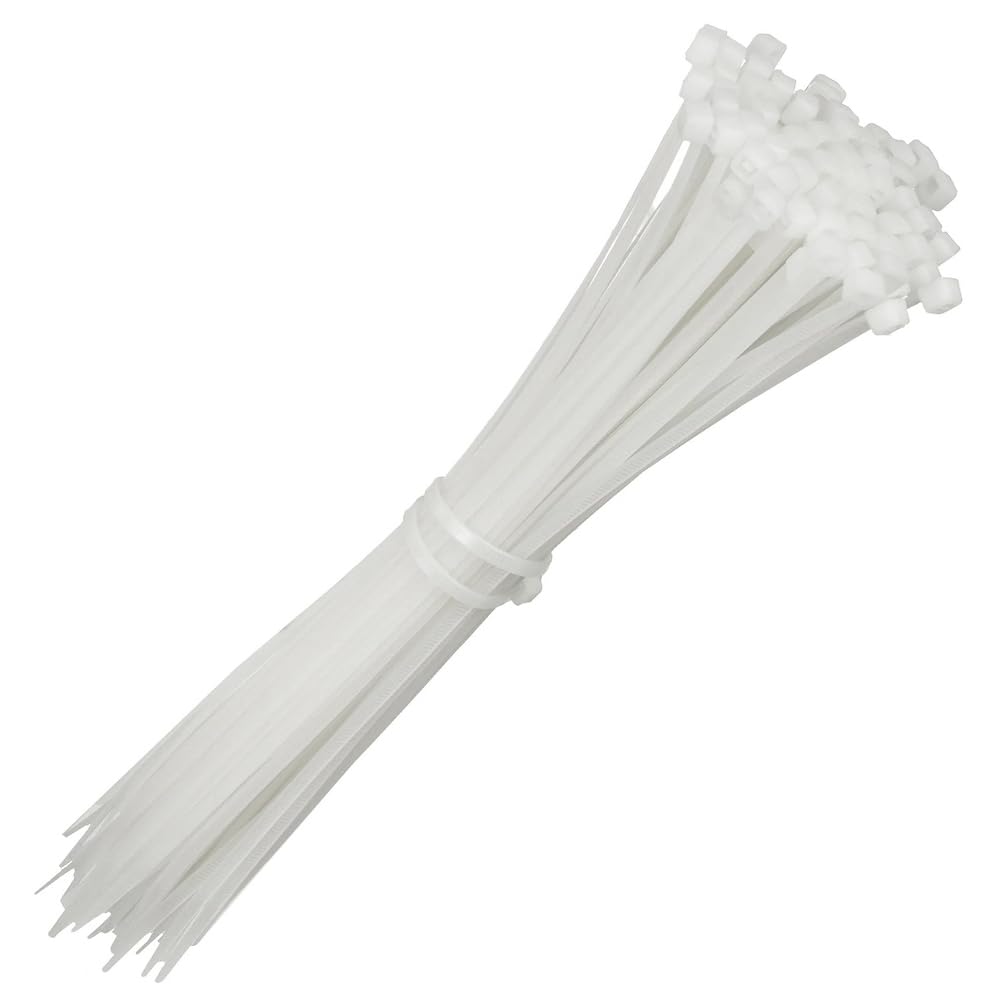 KafTon 100Pack Cable Ties 300mm (White)