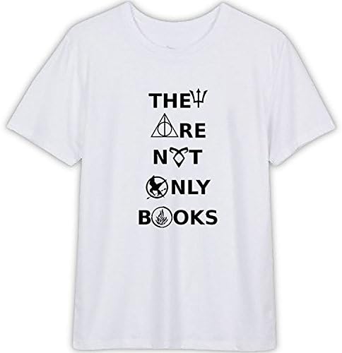 They are Not Only Books T Shirt for Men's Cotton T-Shirt Color White - Size 3X-Large