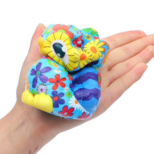 Naiflowers Mochi Squishy Toys, Kawaii Animal Owl Stress Relief Toys Jumbo Funny Cartoon Doll Slow Rising Cream Scented Toy Party Favours Kids Boys Baby Birthday Gift (Multicolor) - Thumbnail 5