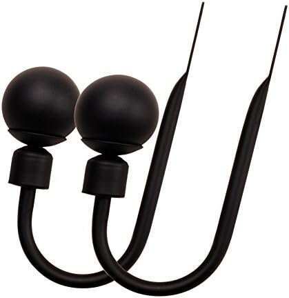 iModen Curtain Holdbacks Curtain Tiebacks Hooks Set of 2 (Black Ball)