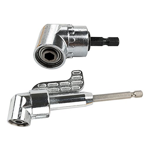 Breynet 105 Degree Right Angle Drill Driver Bit Extension Power Drill Tool 1/4inch 6mm Hex Magnetic Drill Bit Power Screwdriver Socket Holder Adaptor