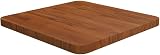 vidaXL Solid Oak Wood Table Top 40x40cm Dark Brown Treated Desktop for Furniture view 1