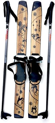 Sporten First Step XC Skis for Kids with Adjustable Bindings 80cm w. Poles