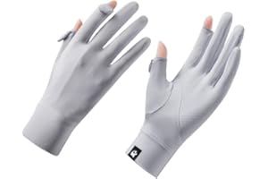 GREUS Thin Ice Silk Sun Gloves for Women UV Protection Driving Cycling Gloves UPF 50+ Touchscreen Breathable Anti-Slip Lightweight Summer Outdoor