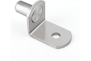 DELATANUS 1/4 Inch Shelf Pegs,20Pcs Bracket L-Shaped Bracket Support Pins Holders with Hole for Cabinets,Shelves,Wodrob,Furnitures,Nickel Plated