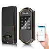 Narpult Smart Lock Electronic Deadbolt, Keyless Entry Door Lock with Wi-Fi and Bluetooth, Compatible with Alexa – No…