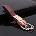 Mehr Platinum Series Luxury Valet Key Chain - Simple, Elegant, Durable Multi-Ring Key Holder - Useful Keychain (Gold-Brown)