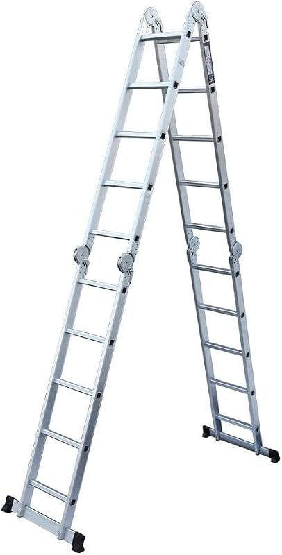 Escada articulada multifuncional de alumínio dobrável 4x5 degraus