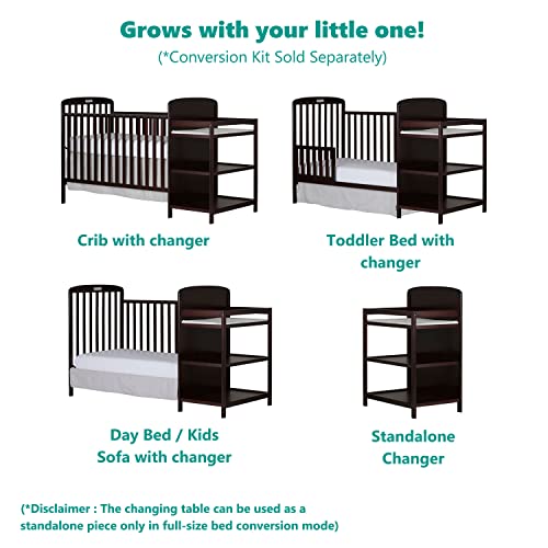 Dream On Me Anna 4in1 FullSize Crib and Changing Table Combo in